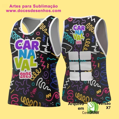 Arte Uniforme Camisa - Bloco Abadá Sublimação Carnaval - 2025