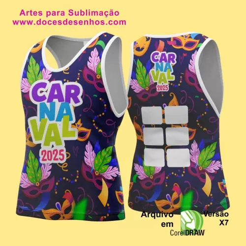 Arte Uniforme Camisa - Bloco Abadá Sublimação Carnaval - 2025