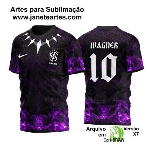 Arte Vetor Camisa Brasil - Interclasse 2024 - Time Amador - Pantera