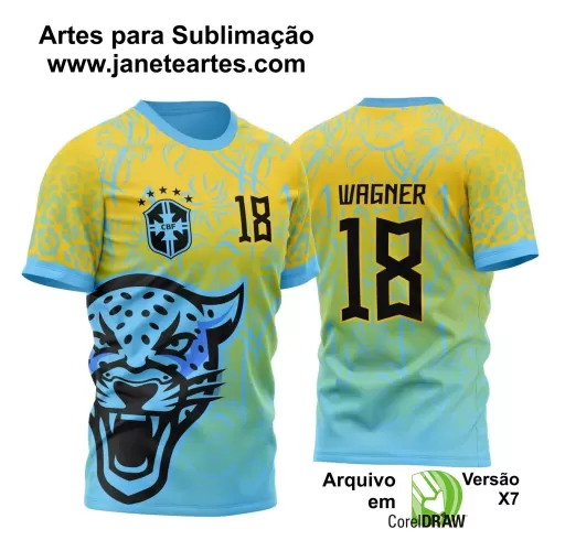 Arte Vetor Camisa Brasil - Interclasse 2024 - Time Amador - Pantera
