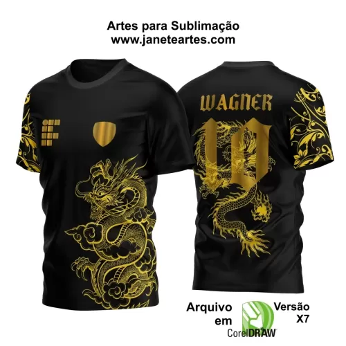 Arte Vetor Camisa InterClasse 2024 Dragão Dourado