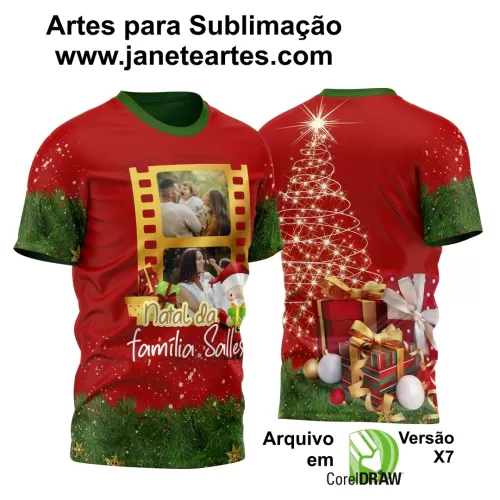 Arte Vetor - Camisa Natalina - Natal 2024 - Natal Família