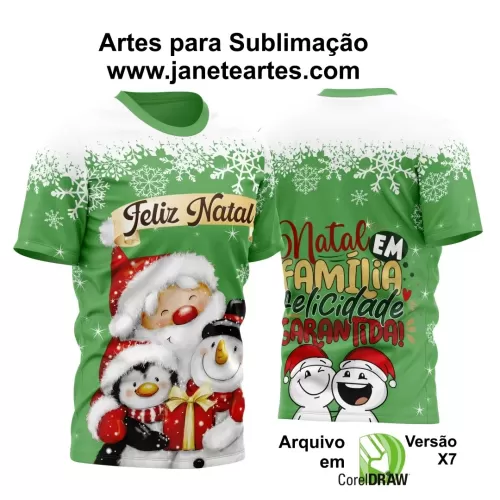 Arte Vetor - Camisa Natalina - Natal 2024 - Natal Família