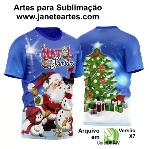 Arte Vetor - Camisa Natalina - Natal 2024 - Natal Família