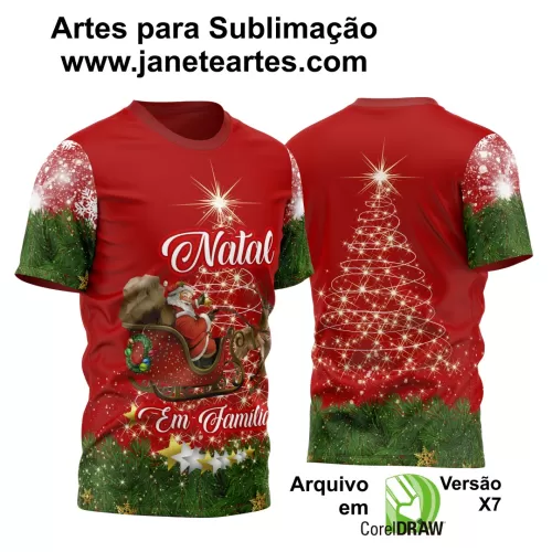 Arte Vetor - Camisa Natalina - Natal 2024 - Natal Família