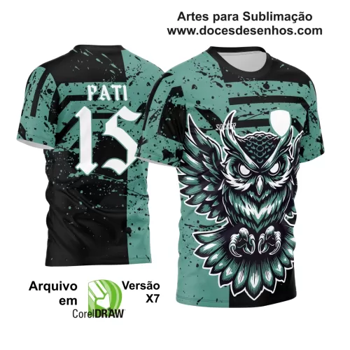 Arte Vetor - Camisa Personalizada de Interclasse - Coruja - 2024 - 2025