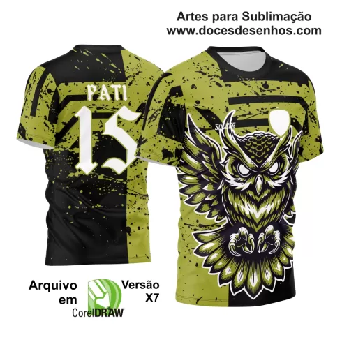 Arte Vetor - Camisa Personalizada de Interclasse - Coruja - 2024 - 2025