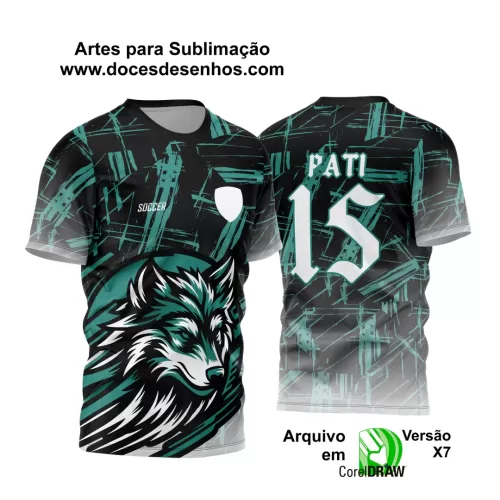 Arte Vetor - Camisa Personalizada de Interclasse - Lobo - 2024 - 2025