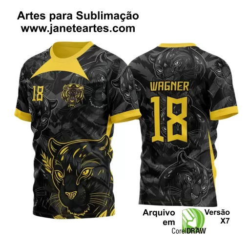 Arte Vetor Camisa Preta - Interclasse 2024 - Time Amador - Pantera