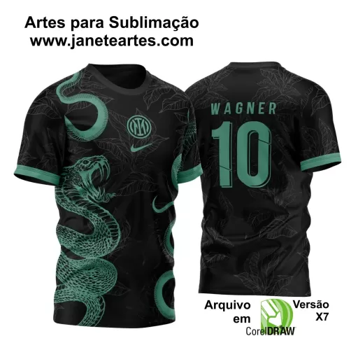 Arte Vetor Camisa Preta - Interclasse 2024 - Time Amador - Serpente