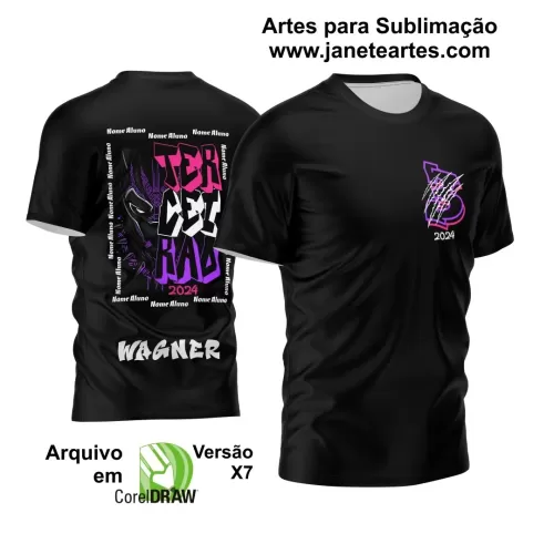 Arte Vetor Camisa Preta - Terceirão 2024 - Interclasse 2024 - Jogos Internos 2024 - Pantera