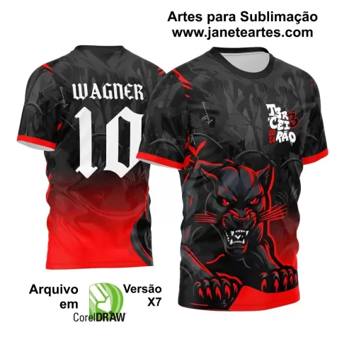 Arte Vetor -  Camisa Preta de Interclasse - Pantera Negra - 2024 - 2025