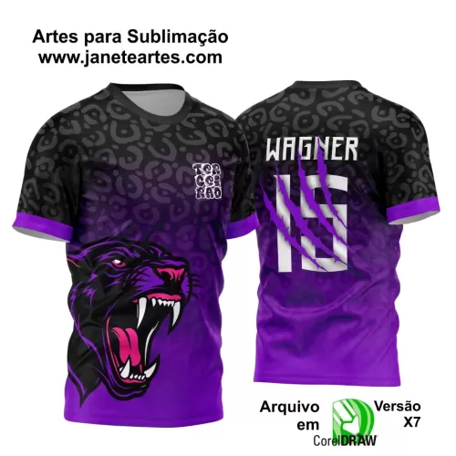 Arte Vetor -  Camisa Preta de Interclasse - Pantera Negra - 2024 - 2025