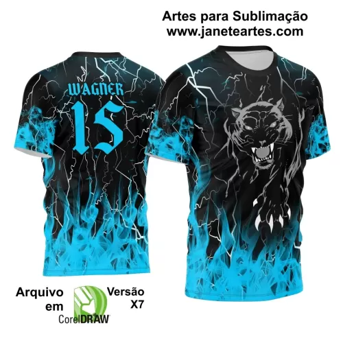 Arte Vetor -  Camisa Preta de Interclasse - Pantera Negra - 2024 - 2025