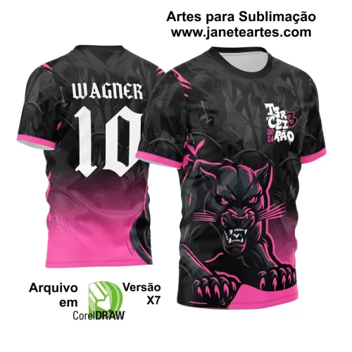 Arte Vetor -  Camisa Preta de Interclasse - Pantera Negra - 2024 - 2025