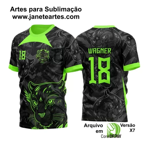 Arte Vetor -  Camisa Preta de Interclasse - Pantera Negra - 2024 - 2025