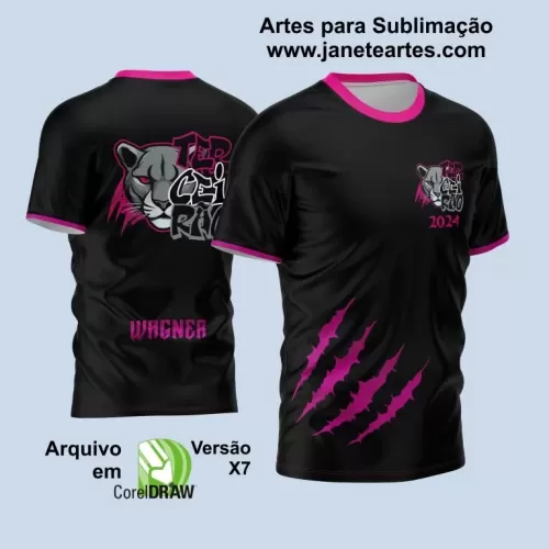 Arte Vetor -  Camisa Preta de Interclasse - Pantera Negra - 2024 - 2025