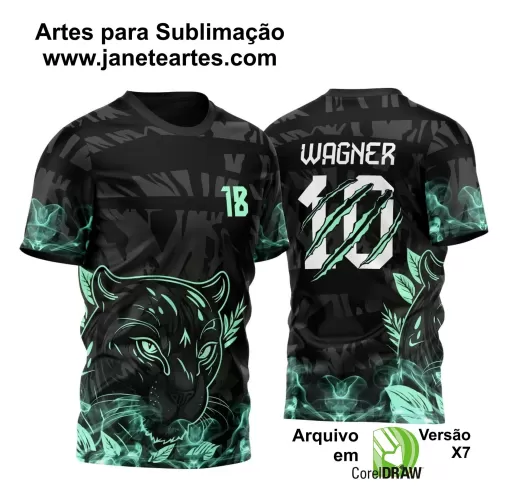 Arte Vetor -  Camisa Preta de Interclasse - Pantera Negra - 2024 - 2025