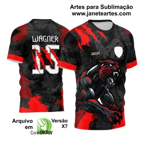 Arte Vetor -  Camisa Preta de Interclasse - Pantera Negra - 2024 - 2025