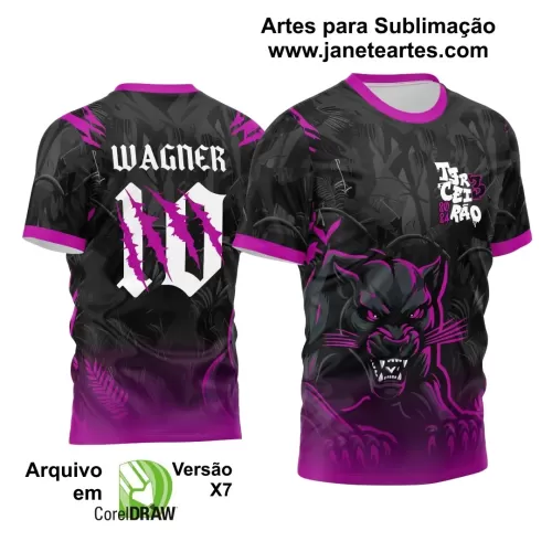 Arte Vetor -  Camisa Preta de Interclasse - Pantera Negra - 2024 - 2025