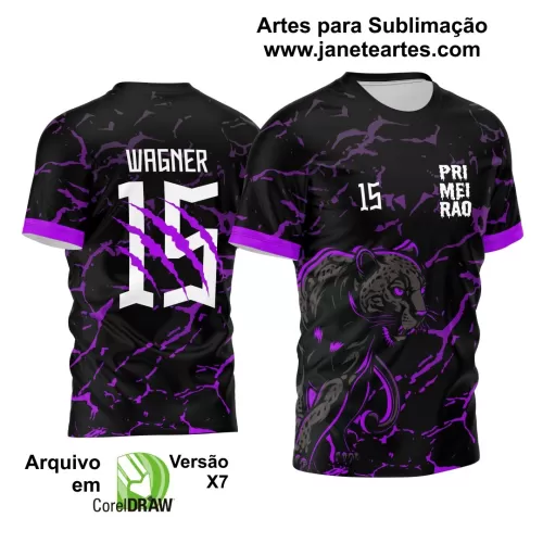 Arte Vetor -  Camisa Preta de Interclasse - Pantera Negra - 2024 - 2025