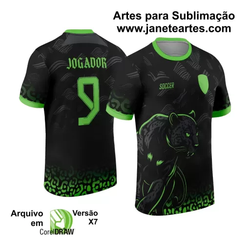 Arte Vetor -  Camisa Preta de Interclasse - Pantera Negra - 2024 - 2025