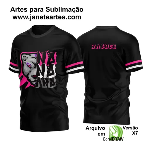 Arte Vetor Camisa Preta e Rosa - Nono ANO 2024 - Interclasse 2024 - Jogos Internos 2024 - Pantera