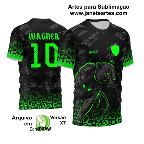 Arte Vetor Camisa Preta e Verde - Interclasse 2024 - Jogos Internos 2024 - Pantera