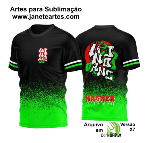 Arte Vetor Camisa Preta e Verde - Nono Ano 2024 - Interclasse 2024 - Formandos - Cobra Verde