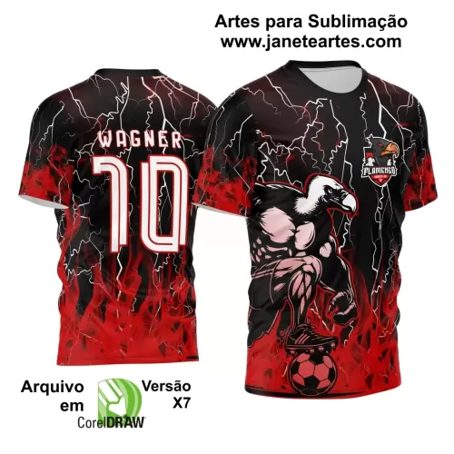 Arte Vetor Camisa Preta e Vermelha - Interclasse 2024 - Jogos Internos 2024 - Time Amador- Urubu 2024