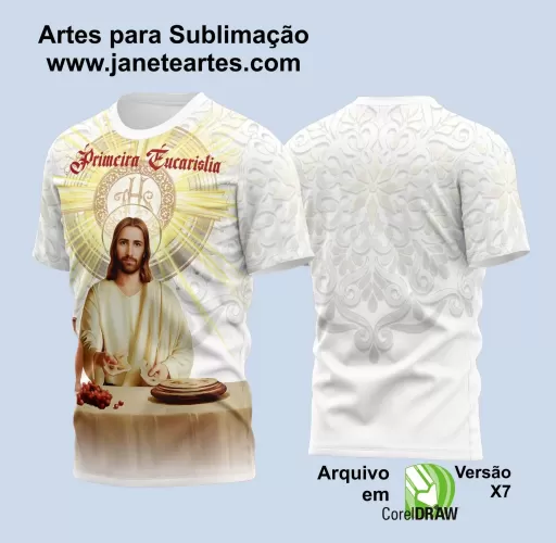 Arte Vetor Camisa Religião - Eucaristia | Modelo 19