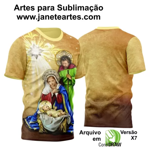 Arte Vetor Camisa Religião - Sagrada Família