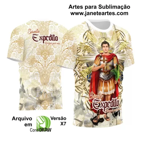 Arte Vetor Camisa Religião - Santo Expedito 2024