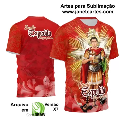 Arte Vetor Camisa Religião - Santo Expedito 2024