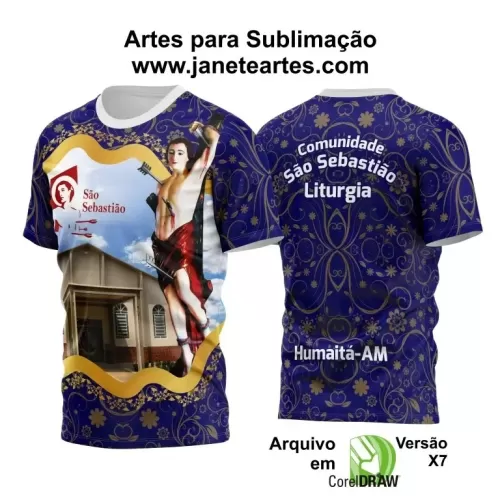 Arte Vetor Camisa Religião - São Sebastião | Modelo 10
