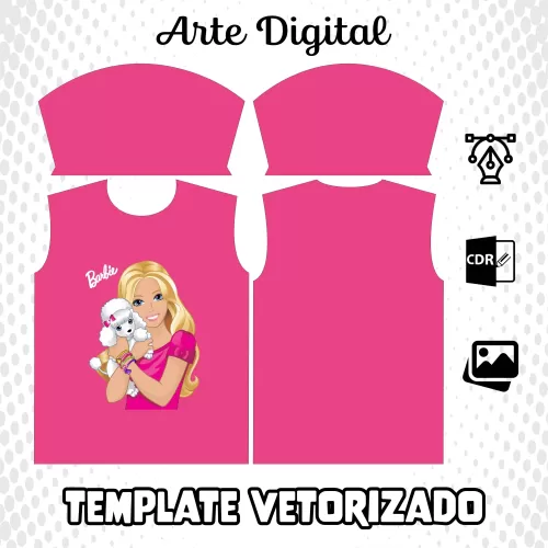 Arte Vetor-  Camisa de Interclasse -  Barbie Rosa - 2024 - 2025