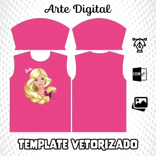 Arte Vetor-  Camisa de Interclasse -  Barbie Rosa - 2024 - 2025