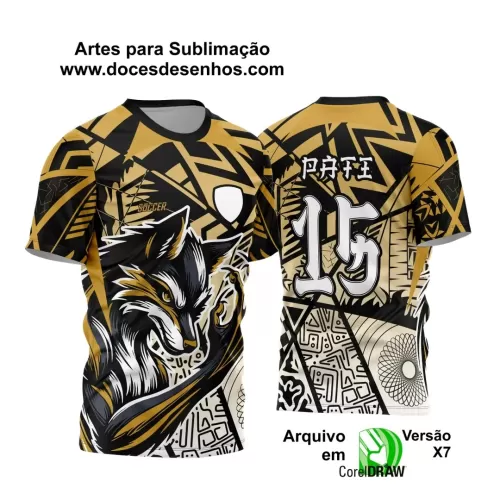 Arte Vetor - Camisa de Interclasse Dourada - Jogos Internos - Raposa - 2024 - 2025