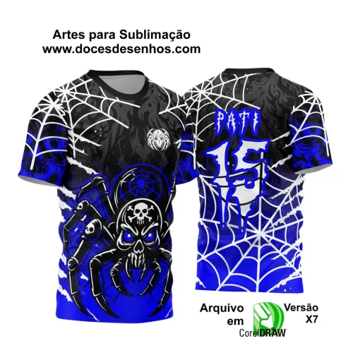 Arte Vetor - Camisa de Interclasse - Jogos Internos - Aranha Venenosa - 2024 - 2025 - Doces Desenhos