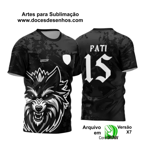 Arte Vetor - Camisa de Interclasse - Jogos Internos - Lobo Feroz - 2024 - 2025