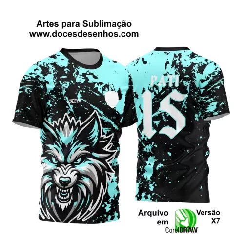 Arte Vetor - Camisa de Interclasse - Jogos Internos - Lobo Feroz - 2024 - 2025