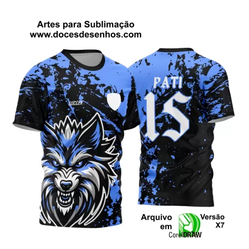 Arte Vetor - Camisa de Interclasse - Jogos Internos - Lobo Feroz - 2024 - 2025