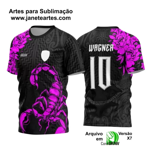 Arte Vetor - Camisa de Interclasse Preta - Jogos Internos - Escorpião - 2024 - 2025