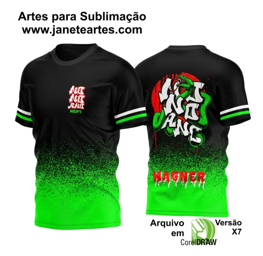 Arte Vetor - Camisa de Interclasse Preta - Jogos Internos - Serpente - 2024 - 2025