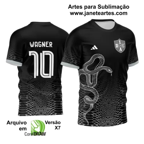 Arte Vetor - Camisa de Interclasse Preta - Jogos Internos - Serpente - 2024 - 2025