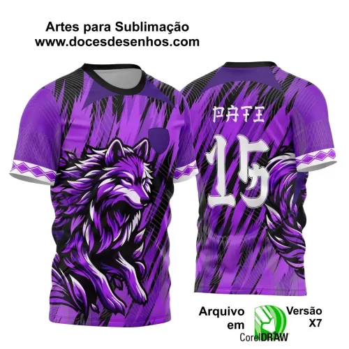 Arte Vetor - Camisa de Interclasse Preta e Roxa - Fox - Raposa 2024-2025