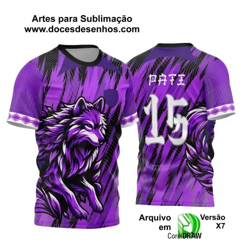 Arte Vetor - Camisa de Interclasse Roxa - Jogos Internos - Raposa - 2024 - 2025