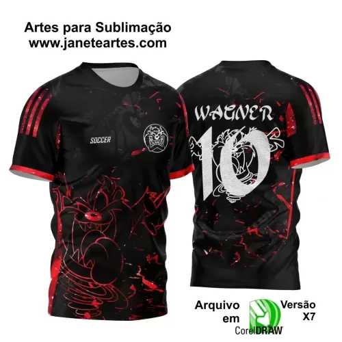 Arte Vetor - Camisa de Interclasse - Taz Mania - 2024 - 2025