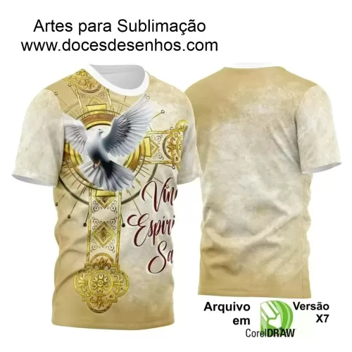 Arte Vetor - Camiseta Crisma - Religião - Crisma Divino Espírito Santo - 2024 - 2025