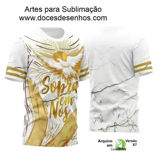 Arte Vetor - Camiseta Crisma - Religião - Crisma Divino Espírito Santo - 2024 - 2025